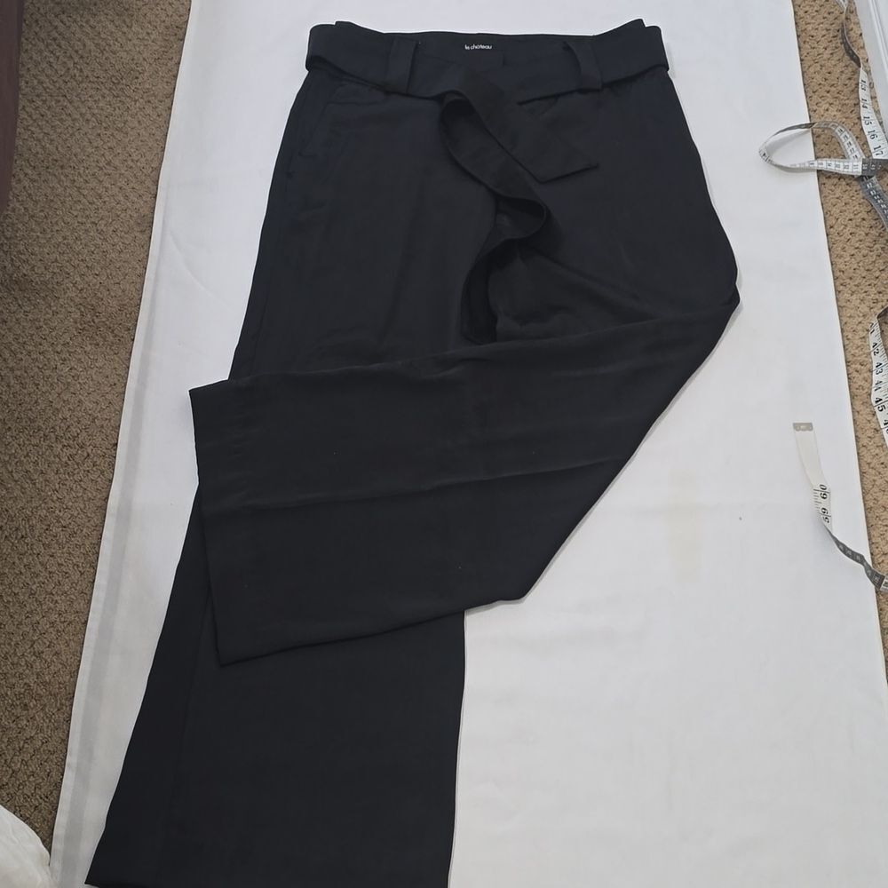 Le Chateau Womens‎ Linen Wide Leg Pants in Brown Size 7/8 Lagenlook
